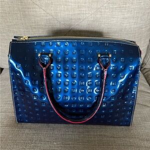Arcadia Shiny Blue Satchel
